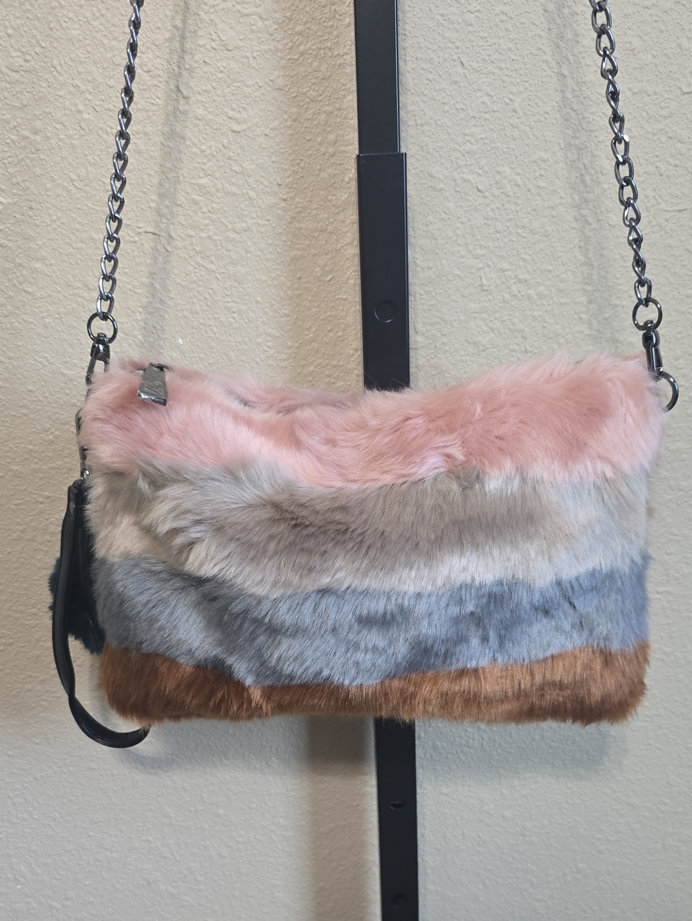 NWOT 3AM Forever. Faux Fur Crossbody/Wrislet/Clutch